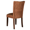 Damask Pattern Fabric Upholstered Dining Chair with Wood Legs Multicolor - K1136-F765 By Casagear Home KFN-K1136-F765