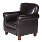 Faux Leather Upholstered Wooden Kids Accent Chair with Rolled Arms Brown - K3334-E155 By Casagear Home KFN-K3334-E155