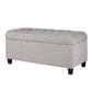 Fabric Upholstered Button Tufted Wooden Bench With Hinged Storage Gray and Brown - K6138-B231 By Casagear Home KFN-K6138-B231