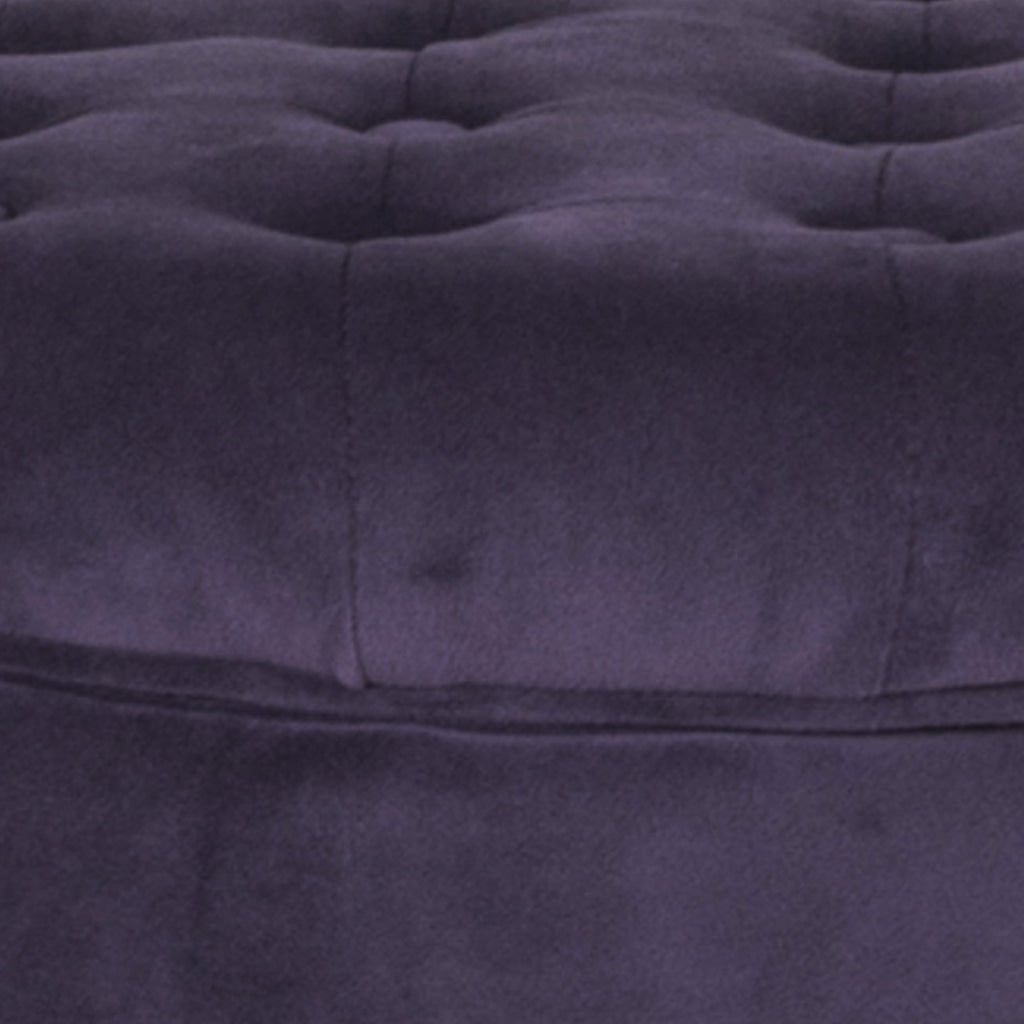 Button Tufted Velvet Upholstered Wooden Ottoman with Hidden Storage Purple and Brown - K6171-B204 By Casagear Home KFN-K6171-B204