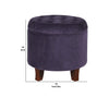 Button Tufted Velvet Upholstered Wooden Ottoman with Hidden Storage Purple and Brown - K6171-B204 By Casagear Home KFN-K6171-B204