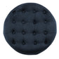 Button Tufted Velvet Upholstered Wooden Ottoman with Hidden Storage Dark Blue and Brown - K6171-B215 By Casagear Home KFN-K6171-B215