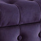 Velvet Upholstered Button Tufted Wooden Bench Settee With Hinged Storage Purple and Brown - K6211-B204 By Casagear Home KFN-K6211-B204