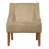 Fabric Upholstered Wooden Accent Chair with Swooping Arms Brown - K6499-B117 By Casagear Home KFN-K6499-B117