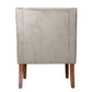 Velvet Fabric Upholstered Wooden Accent Chair with Swooping Armrests Gray and Brown - K6499-B214 By Casagear Home KFN-K6499-B214