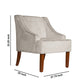 Velvet Fabric Upholstered Wooden Accent Chair with Swooping Armrests Gray and Brown - K6499-B214 By Casagear Home KFN-K6499-B214