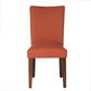 Fabric Upholstered Wooden Armless Parson Dining Chair Orange and Brown - K6805-F2039 By Casagear Home KFN-K6805-F2039