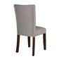 Fabric Upholstered Wooden Parson Dining Chair with Splayed Back Gray and Brown - K6805-F2070 By Casagear Home KFN-K6805-F2070