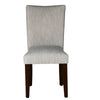 Fabric Upholstered Wooden Parson Dining Chair with Splayed Back Light Gray and Brown - K6805-F2093 By Casagear Home KFN-K6805-F2093