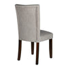 Fabric Upholstered Wooden Parson Dining Chair with Splayed Back Light Gray and Brown - K6805-F2093 By Casagear Home KFN-K6805-F2093