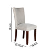 Fabric Upholstered Wooden Parson Dining Chair with Splayed Back Light Gray and Brown - K6805-F2093 By Casagear Home KFN-K6805-F2093