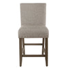 Fabric Upholstered Wooden Counter Stool with Striking Nail head Trims Gray and Brown - K7570-24-F2183 By Casagear Home KFN-K7570-24-F2183