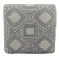 Metal Counter Stool with Geometric Pattern Fabric Upholstered Seat Gray and Black - K7651-24-F2348 By Casagear Home KFN-K7651-24-F2348