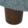 Fabric Upholstered Round Wooden Ottoman with Lift Off Lid Storage Teal Blue - K7716-F2298 By Casagear Home KFN-K7716-F2298