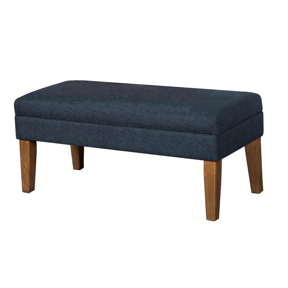 Fabric Upholstered Wooden Bench with Lift Top Storage Navy Blue - N6302-F1570 By Casagear Home KFN-N6302-F1570