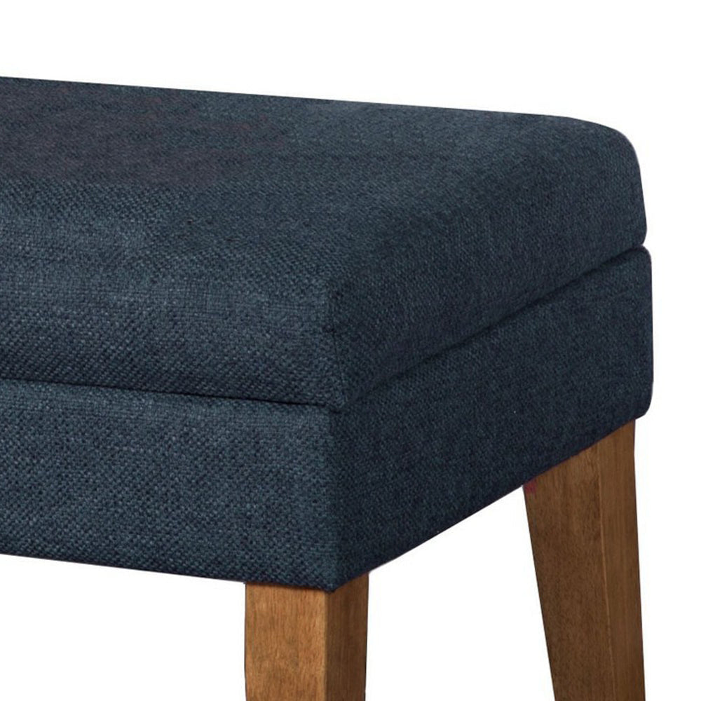 Fabric Upholstered Wooden Bench with Lift Top Storage Navy Blue - N6302-F1570 By Casagear Home KFN-N6302-F1570