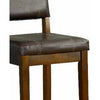 30’’ Wooden Bar Stool with Leatherette Upholstered Seat and Back Brown LHD-0211VBRN121-01-KD