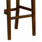 30’’ Wooden Bar Stool with Leatherette Upholstered Seat and Back Brown LHD-0211VBRN121-01-KD