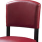 30’’ Wooden Bar Stool with Leatherette Seat and Backrest Red LHD-0218RED-01-KD-U