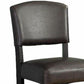 30’’ Wooden Bar Stool with Padded Upholstered Seat and Backrest Brown LHD-0218VESP-01-KD-U