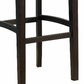 30’’ Wooden Bar Stool with Padded Upholstered Seat and Backrest Brown LHD-0218VESP-01-KD-U