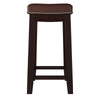 Wooden Bar Stool with Faux Leather Upholstery Brown - 55816BRNPU-01-KD-U LHD-55816BRNPU-01-KD-U