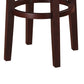 Fabric Upholstered Bar Stool with Slanted Legs Brown and Black - 98353KBLK-01-KD LHD-98353KBLK-01-KD