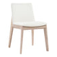 Deco Oak Dining Chair Cream White PVC - Set Of Two MCN-BC-1086-05