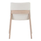 Deco Oak Dining Chair Cream White PVC - Set Of Two MCN-BC-1086-05