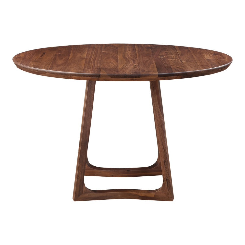 Silas Round Dining Table Walnut Brown