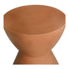 Hourglass Outdoor Stool Terracotta