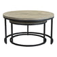 Drey Round Nesting Coffee Tables Grey Set Of Two