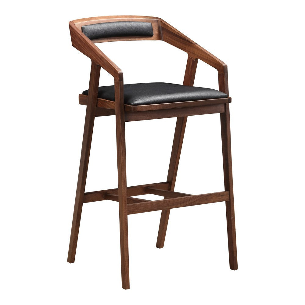 Padma Bar Stool Black Vegan Leather MCN-CB-1026-03