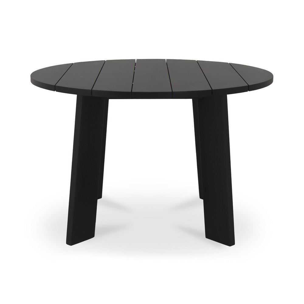 Delta Round Outdoor Dining Table Black