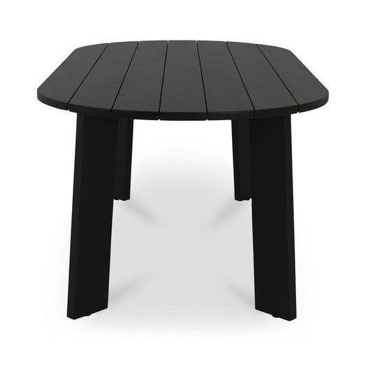 Delta Oval Outdoor Dining Table Black