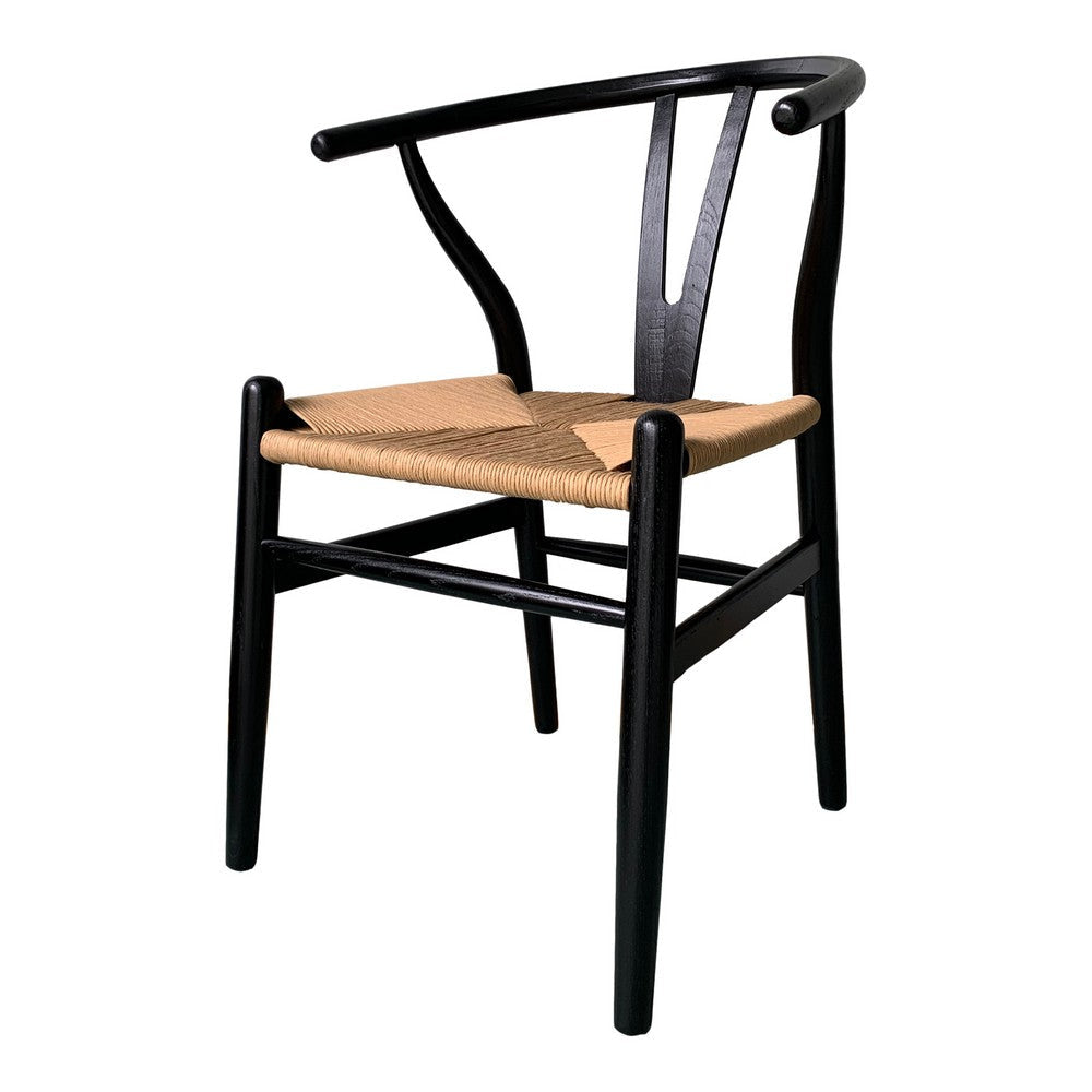 Ventana Dining Chair Black And Natural - Set Of Two MCN-FG-1015-37