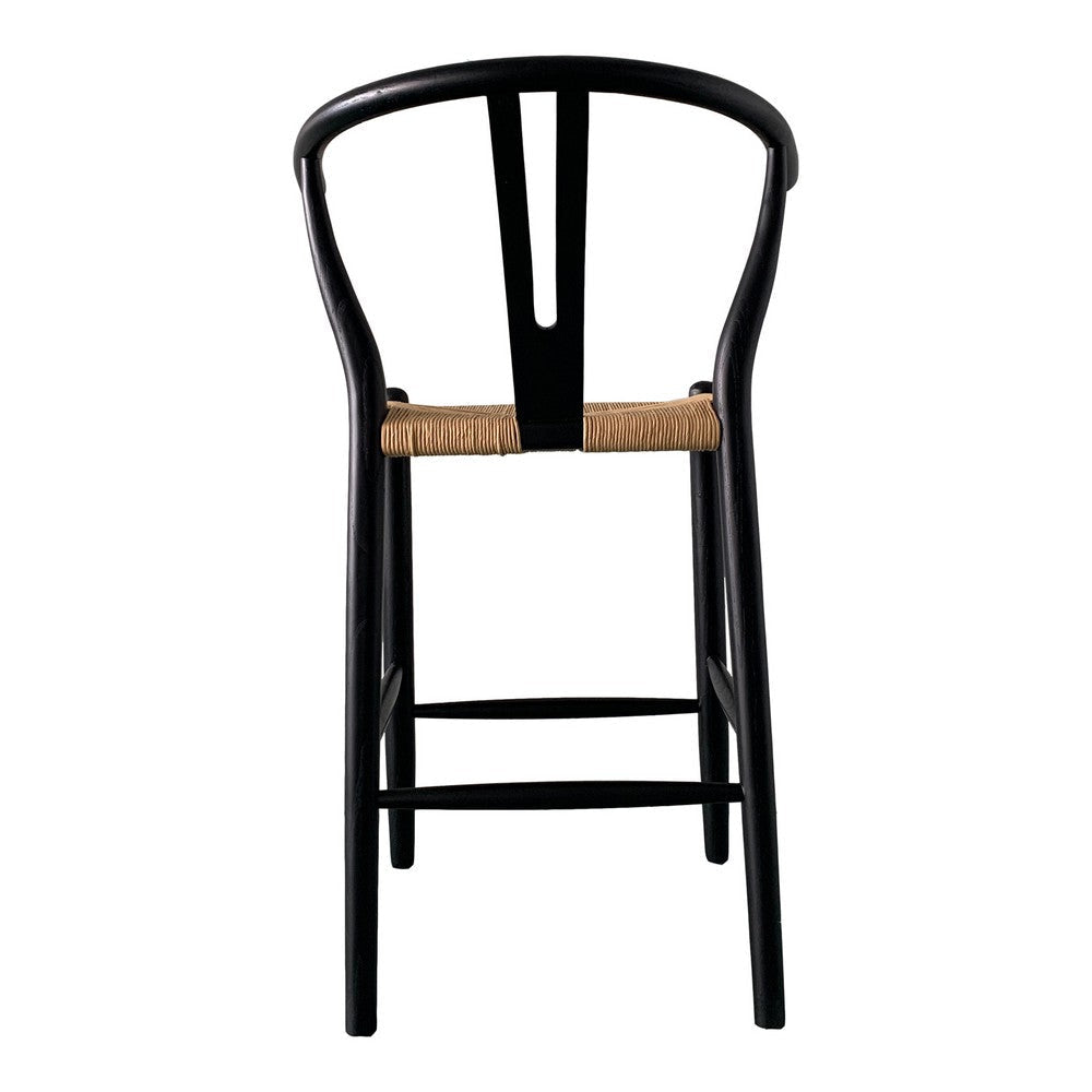 Ventana Counter Stool Black and Natural MCN-FG-1018-37