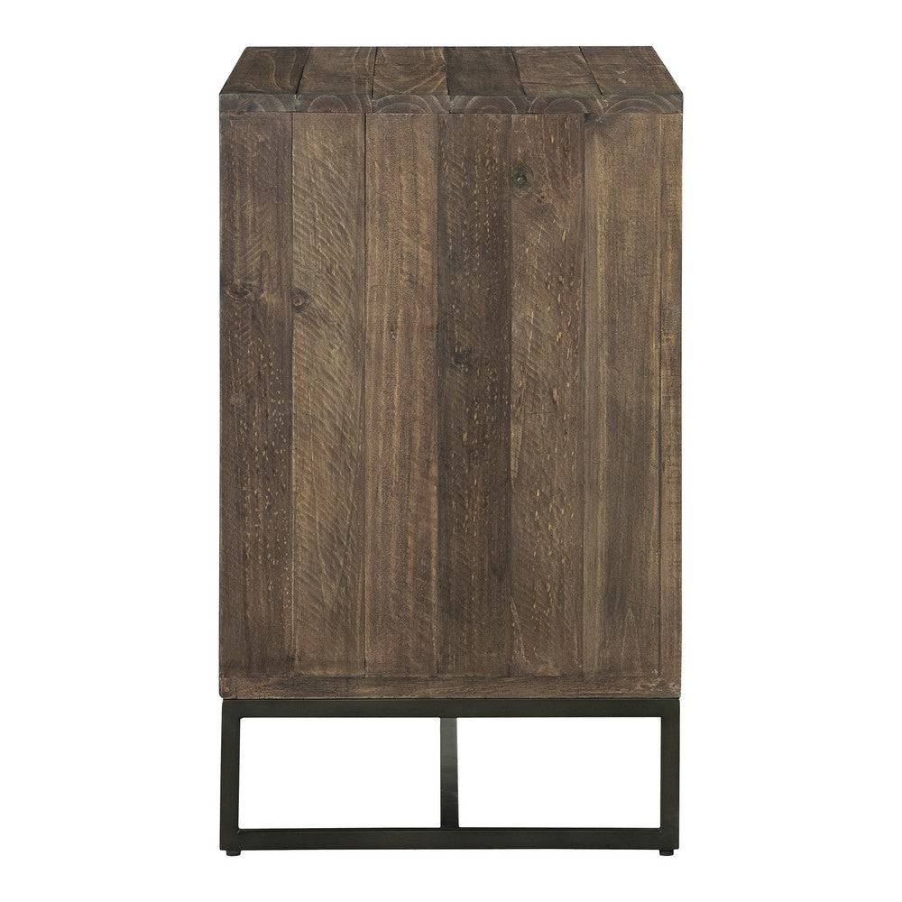 Elena 3 Drawer Nightstand Brown MCN-FR-1030-21