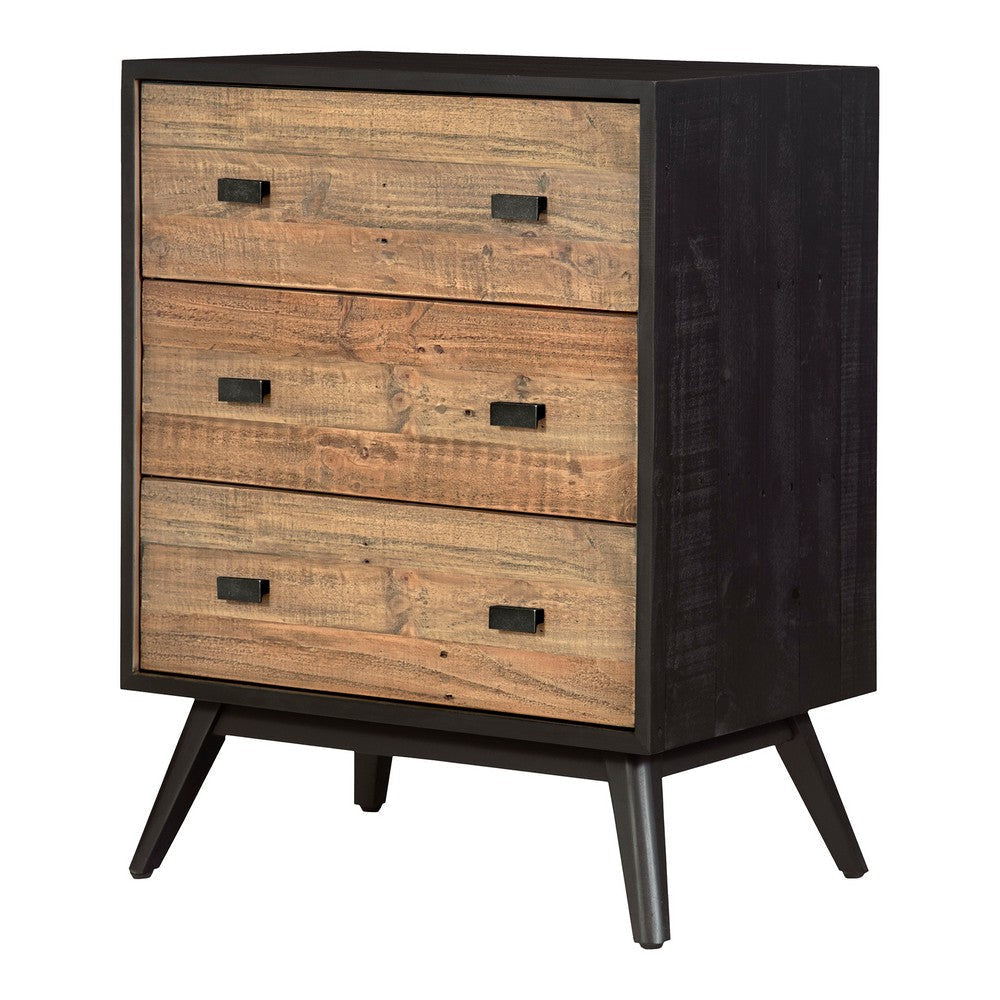 Nova 3 Drawer Nightstand Black