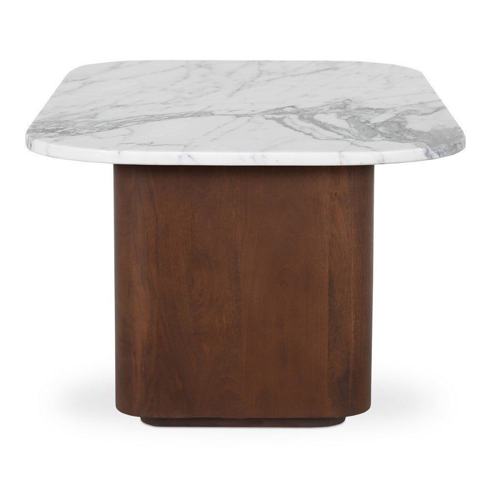 Dash Accent Table White Calacatta Marble