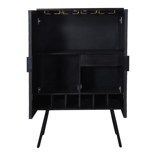 Sunburst Wine Cabinet Black