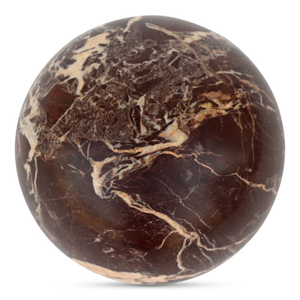 Odessa Sphere Tabletop Accent Red Levanto Marble MCN-GZ-1173-22