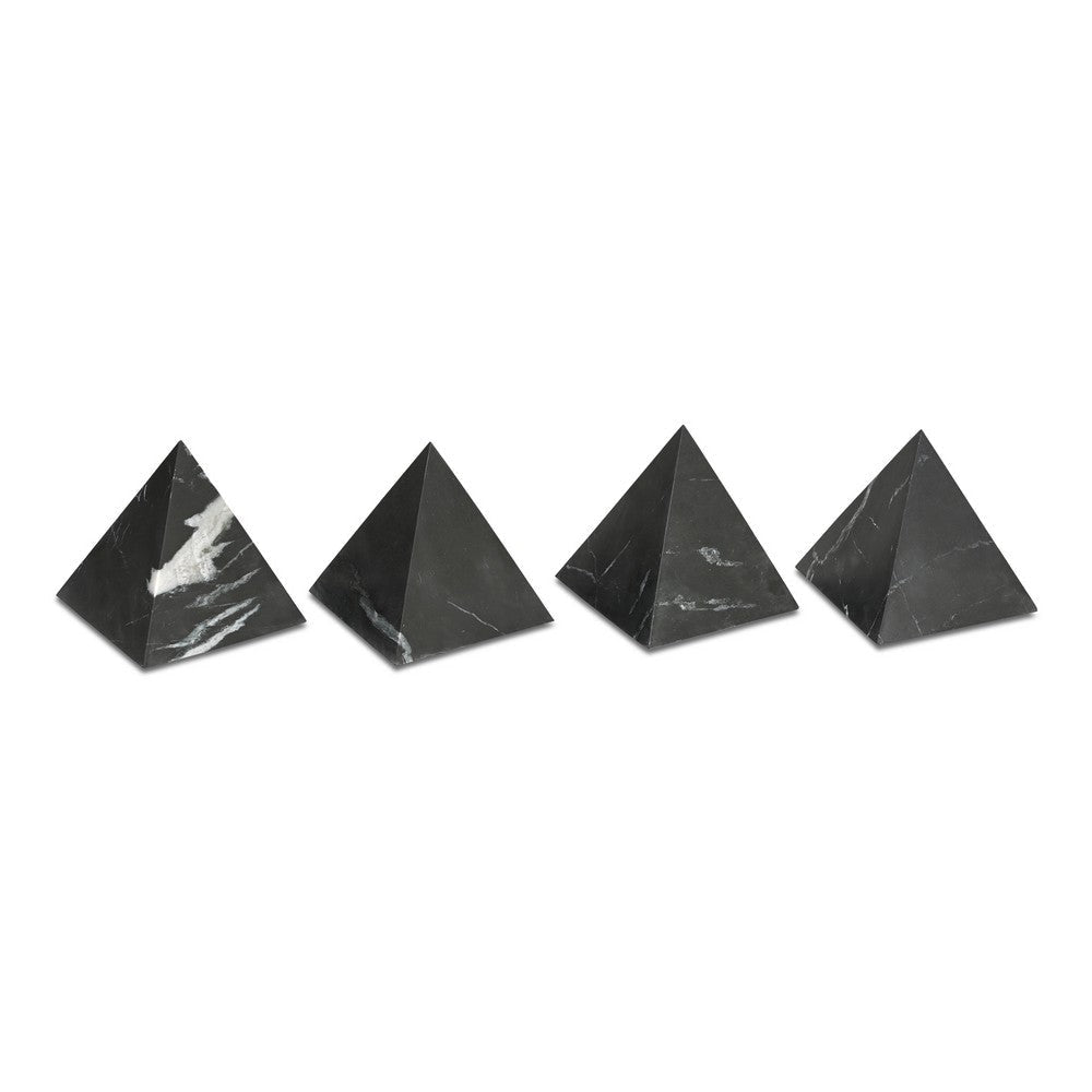 Alma Pyramid Tabletop Accent Black Marble MCN-GZ-1174-02