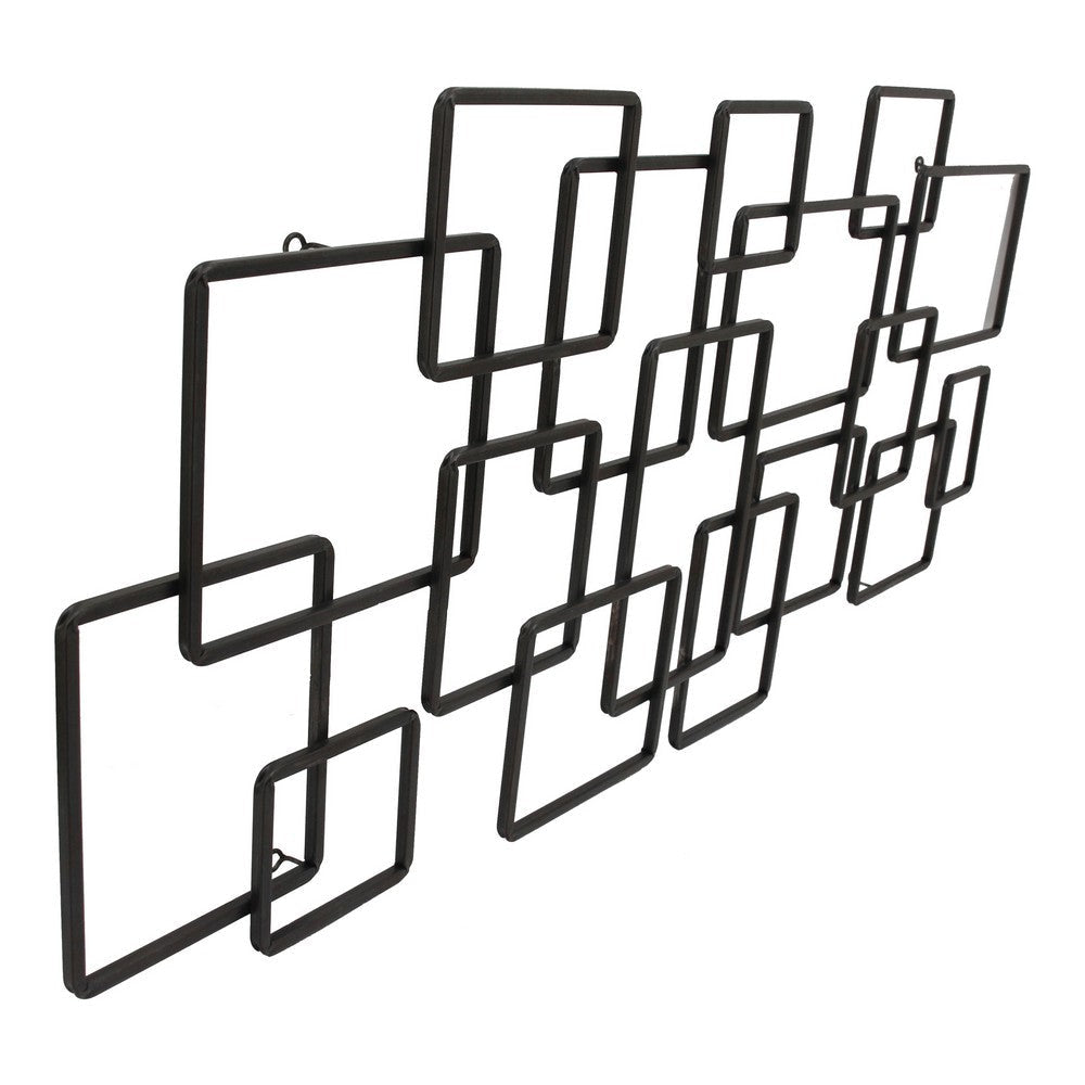 Steel Squares Wall Décor Black MCN-HW-1083-02