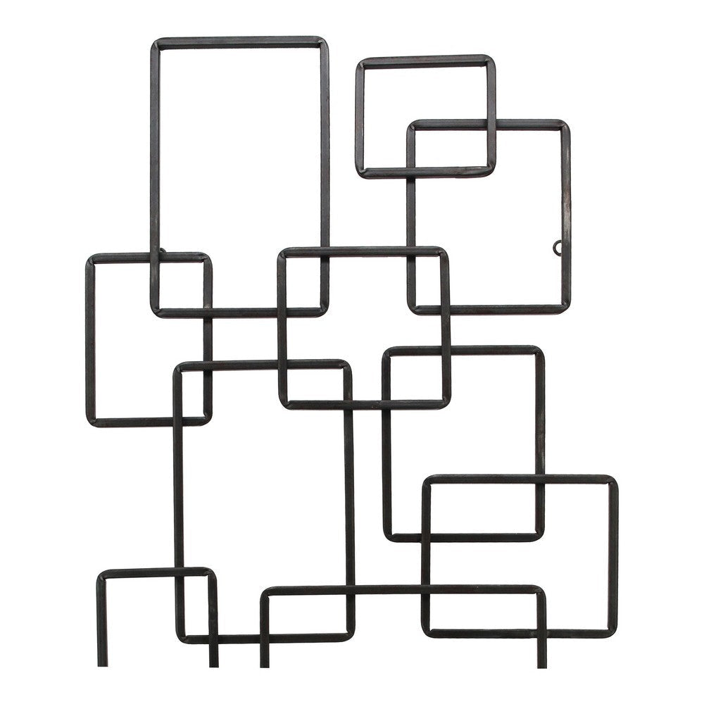 Steel Squares Wall Décor Black MCN-HW-1083-02