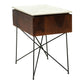 Dominic Nightstand White and Brown MCN-IK-1006-37