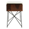 Dominic Nightstand White and Brown