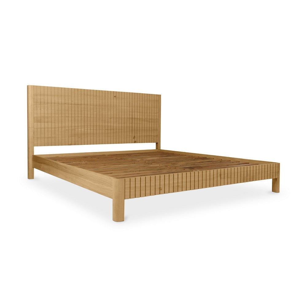 Povera Queen Bed Natural Oak