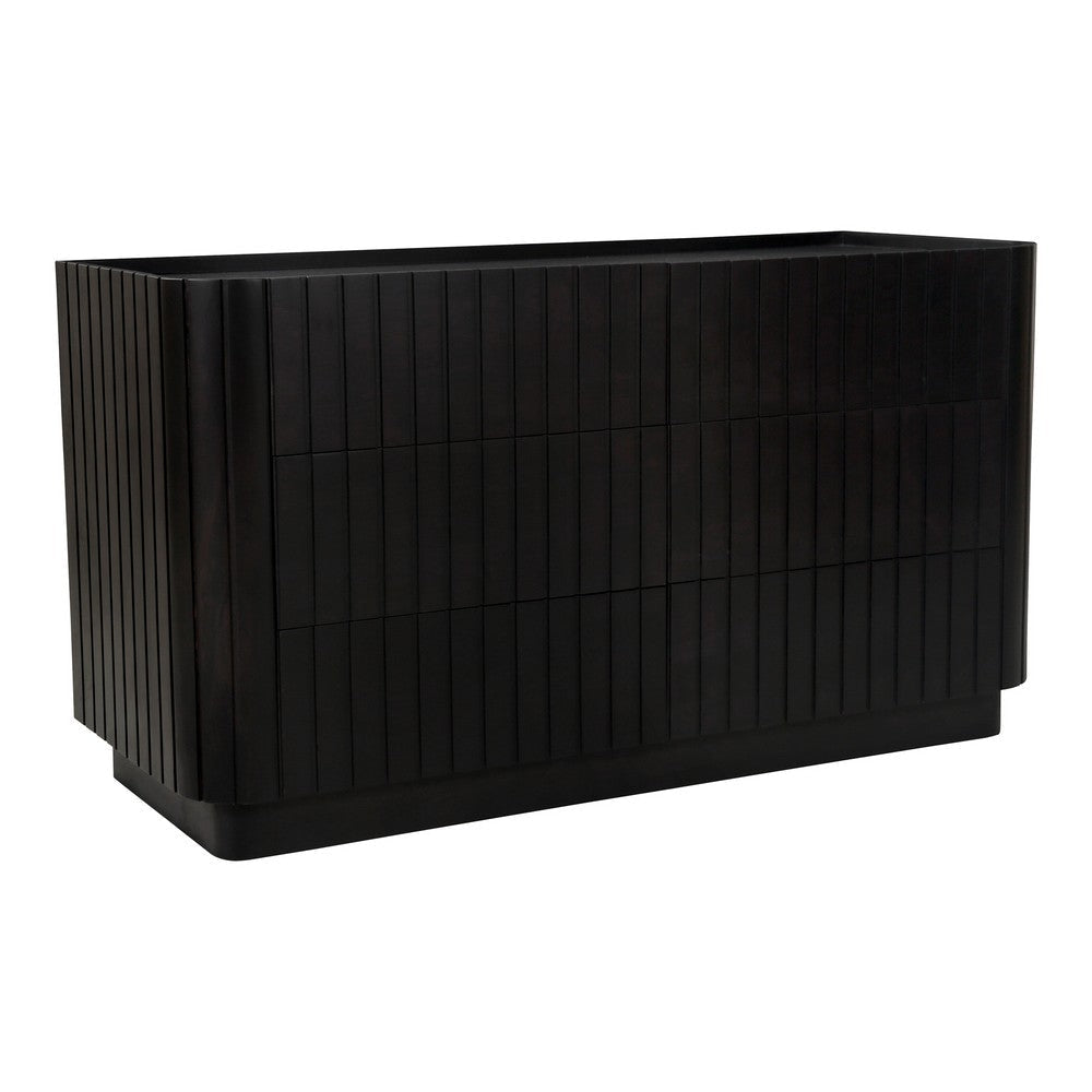 Povera 6 Drawer Dresser Black