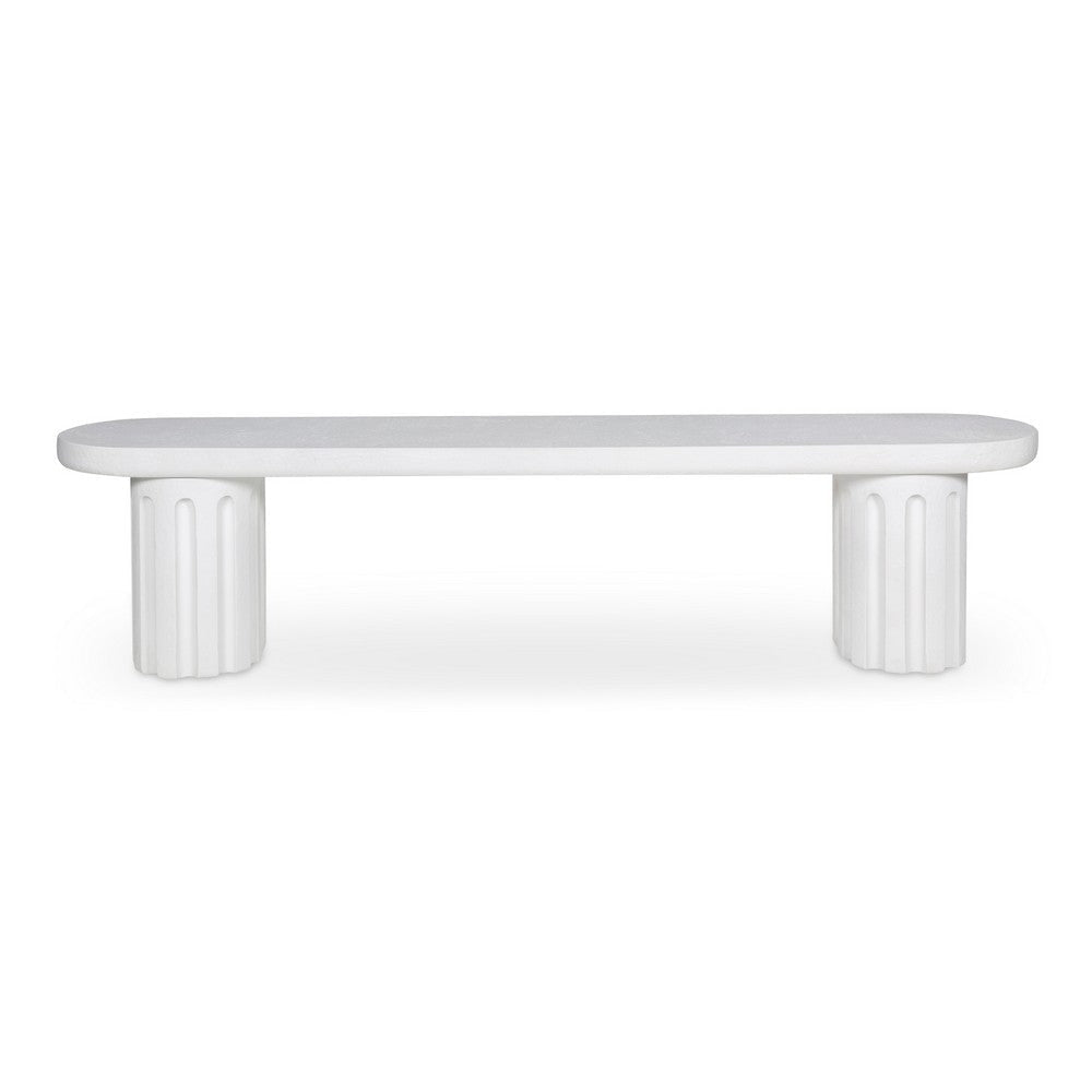 Eris Outdoor Dining Bench White MCN-JK-1012-18-0